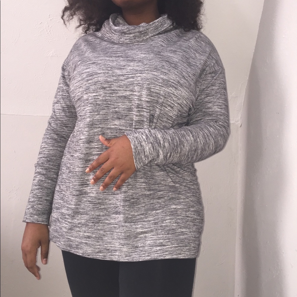 Grey turtle neck sweater